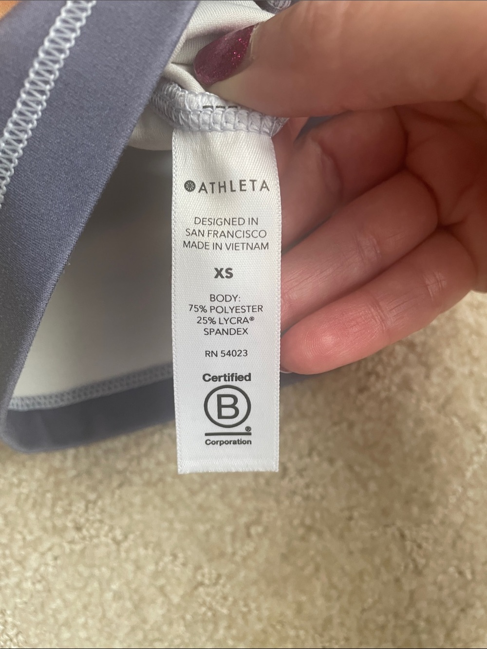 Athleta Sunset Ombre High-Neck Tank — White, Lavender, Orange, Blue - Picture 4 of 4
